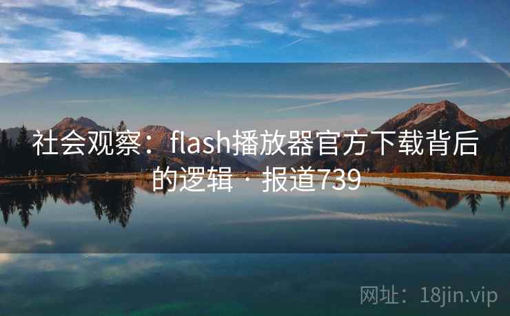 社会观察：flash播放器官方下载背后的逻辑 · 报道739